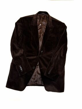 Men's Dark Brown Velvet Sport Coat Blazer